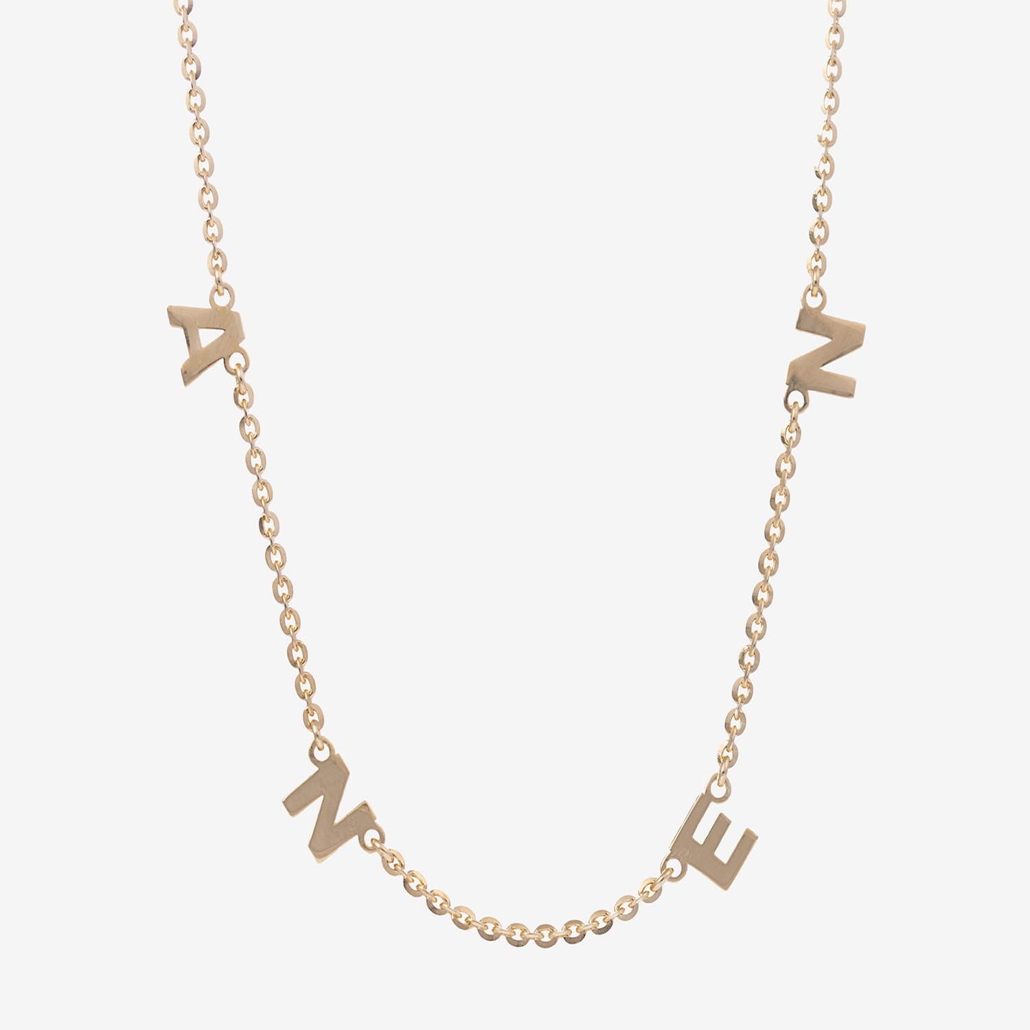 Womens 14K Gold Over Silver Inch Name Necklace