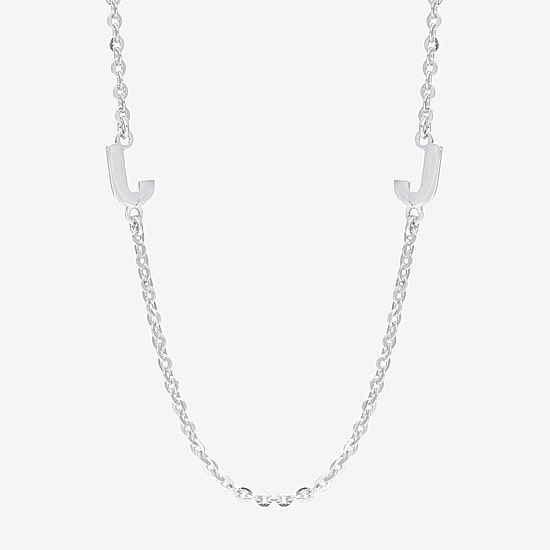 Womens Sterling Silver 16 Inch Name Necklace