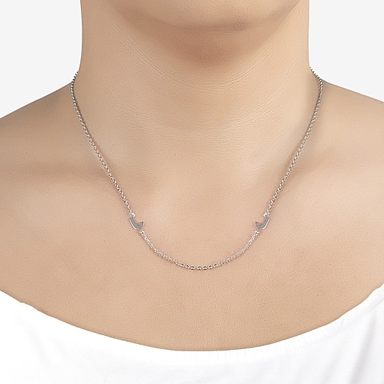 Womens Sterling Silver 16 Inch Name Necklace