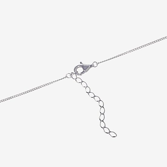Womens Sterling Silver 18 Inch Name Necklace