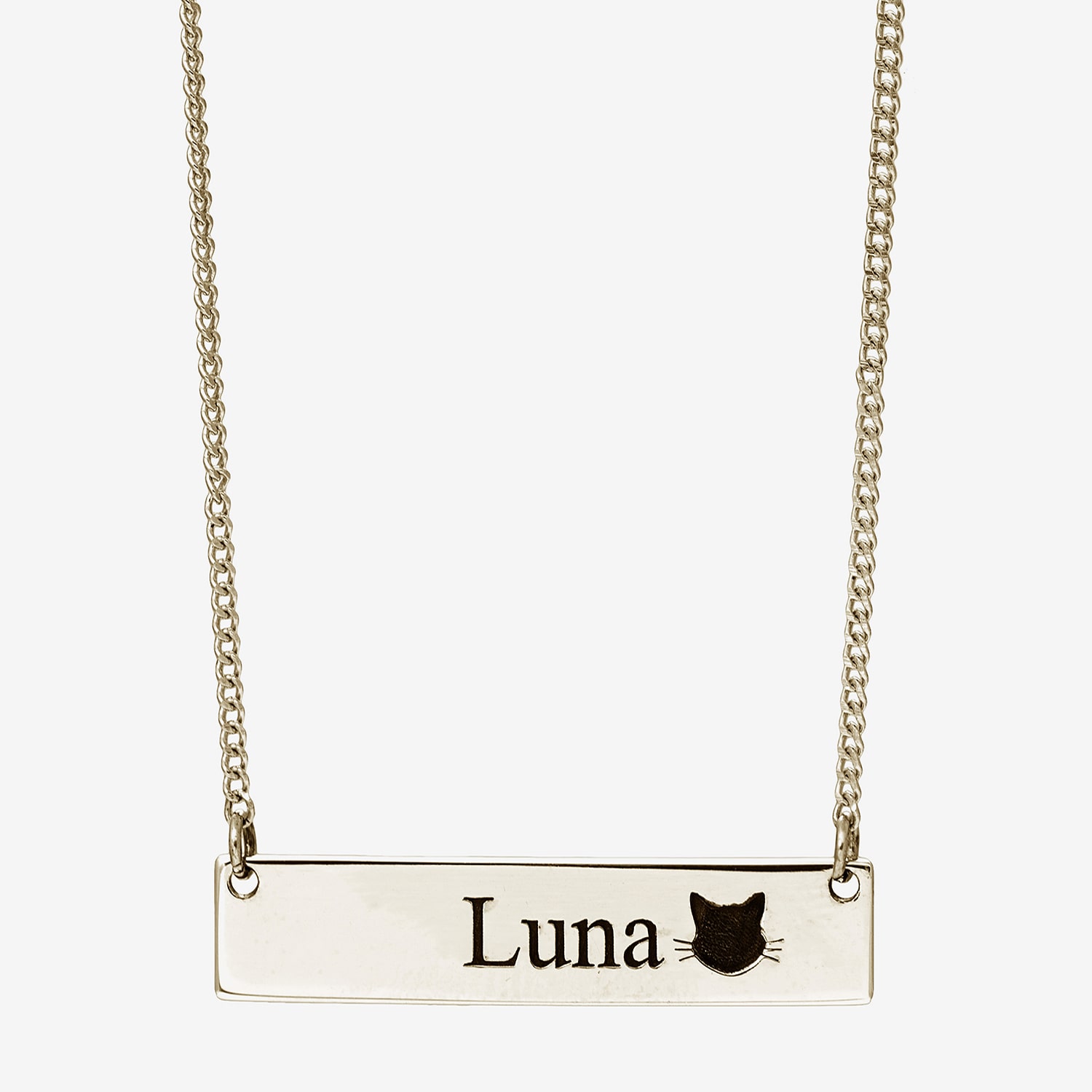 Womens 14K Gold Over Silver Inch Name Necklace