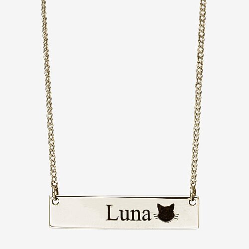 Womens 14K Gold Over Silver 18 Inch Name Necklace, One Size