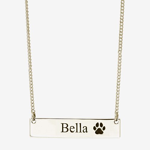Womens 14K Gold Over Silver 18 Inch Name Necklace, One Size