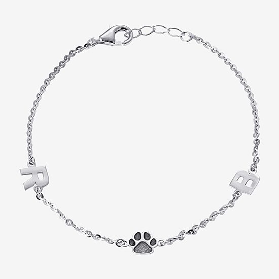 Womens Sterling Silver 6 3/4 Inch Solid Cable Id Bracelet