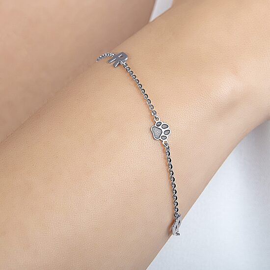 Womens Sterling Silver 7.25 Inch Solid Cable Id Bracelet