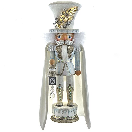 Kurt Adler 18-Inch Hollywood White Snowflake Soldier Battery-Operated LED Nutcracker