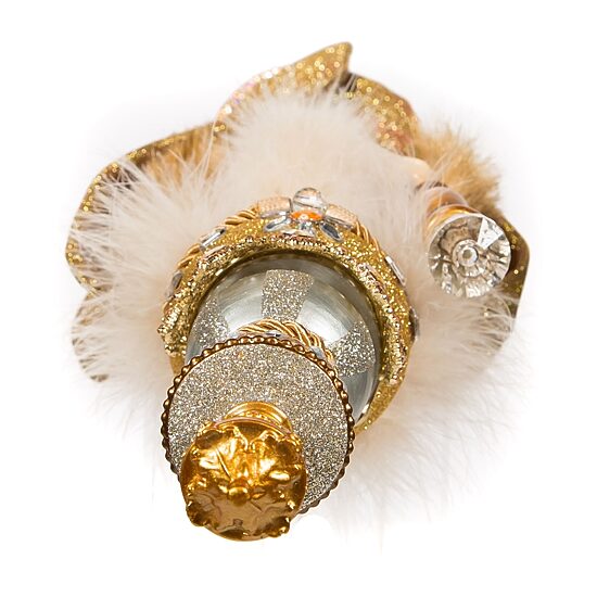 Kurt Adler 17.5-Inch Hollywood Gold with Fuzzy Cape King Nutcracker