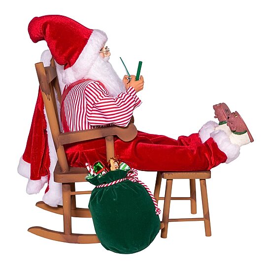 Kurt Adler 16-Inch Kringle Klaus Sitting in Chair