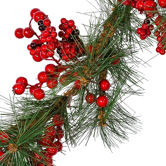 Kurt Adler 6-Foot x 12-Inch Berry Rope Garland