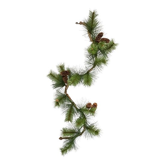 Kurt Adler 4-Foot Needle Pine Rope Garland with Pinecones