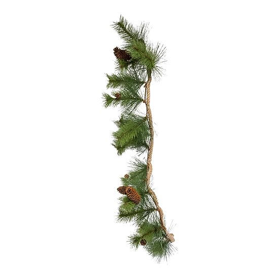 Kurt Adler 4-Foot Needle Pine Rope Garland with Pinecones
