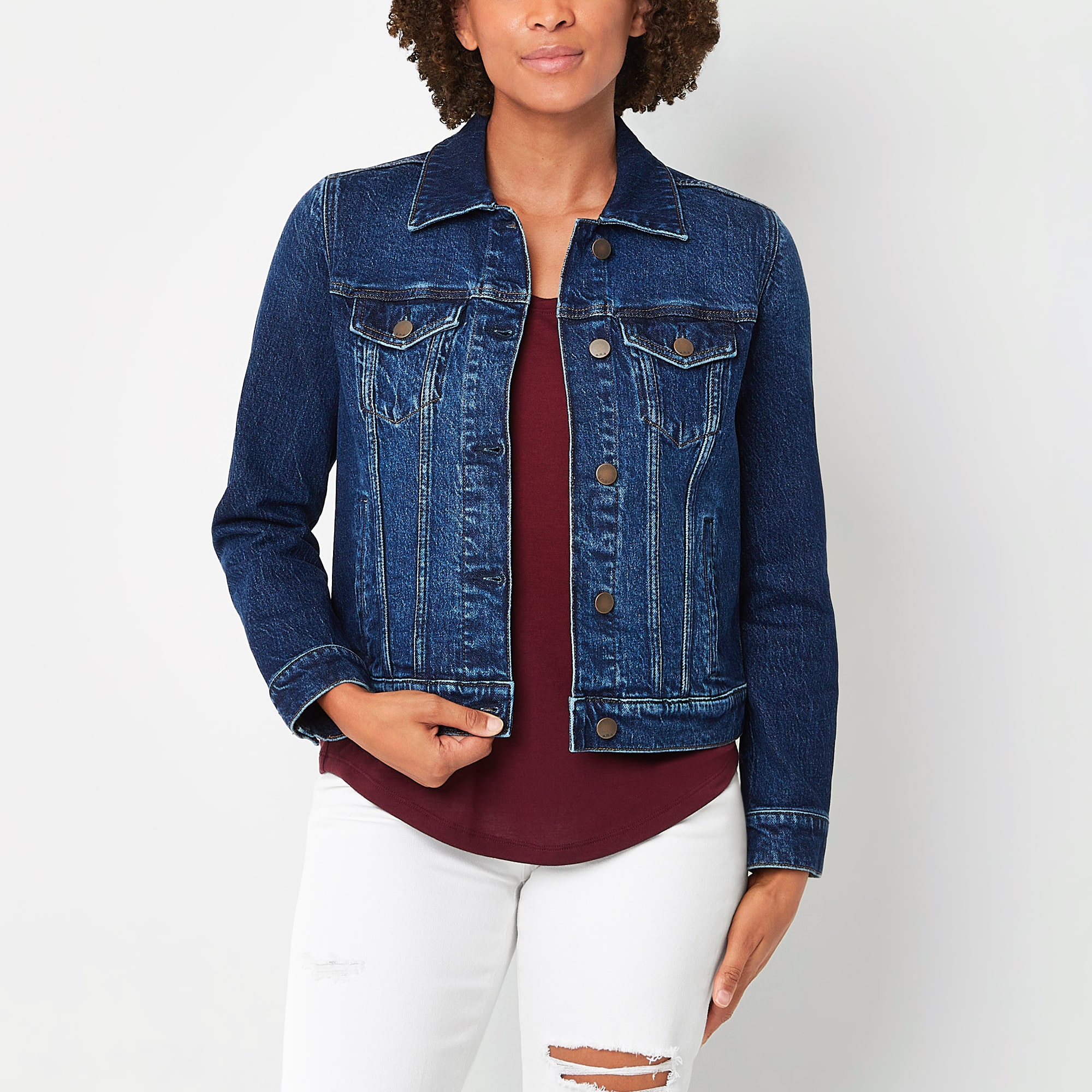a.n.a Womens Denim Midweight Jacket