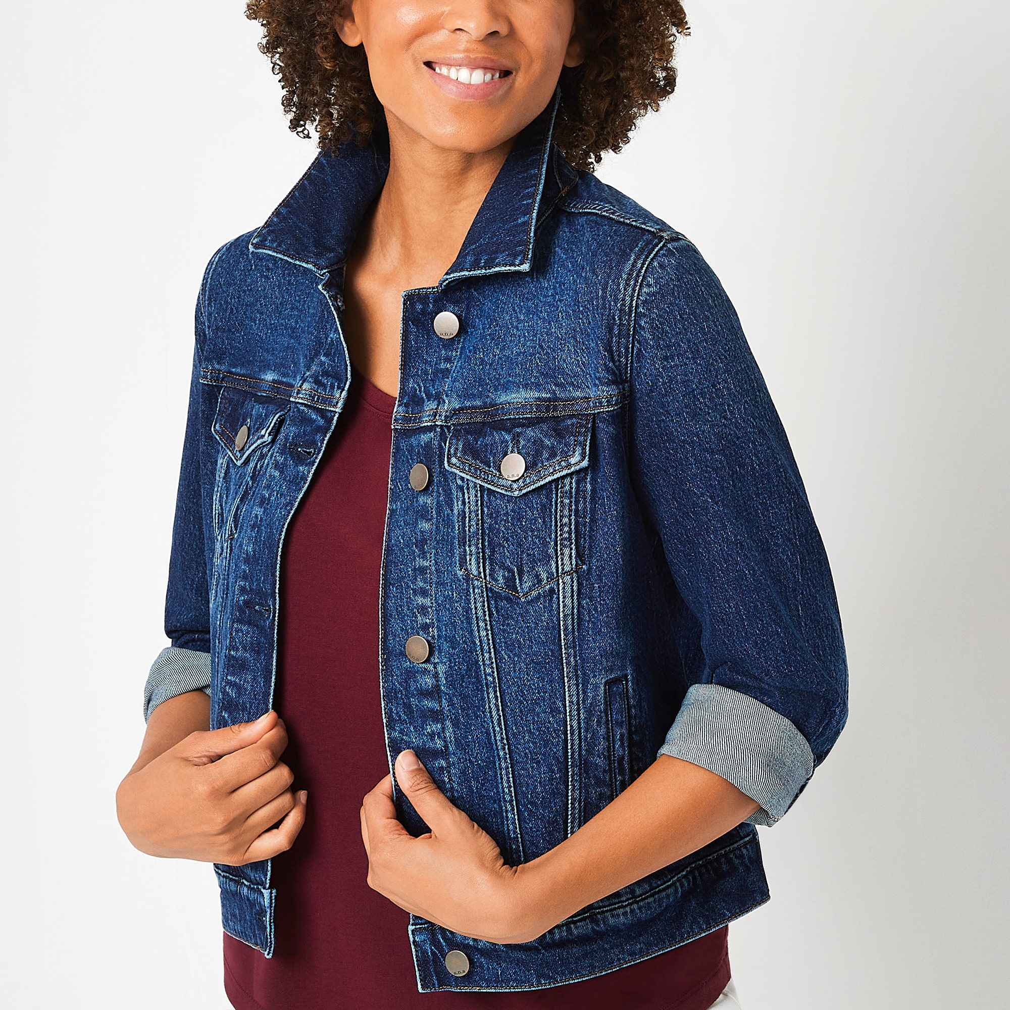 a.n.a Womens Denim Midweight Jacket