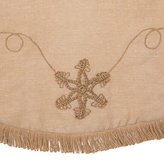 Kurt Adler 54in Jute Macrame Snowflake Indoor Tree Skirt