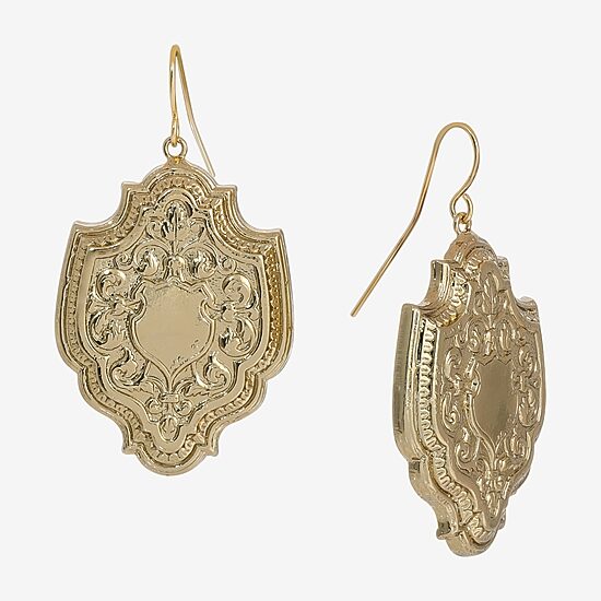 1928 Gold Tone Womens Drop Earrings