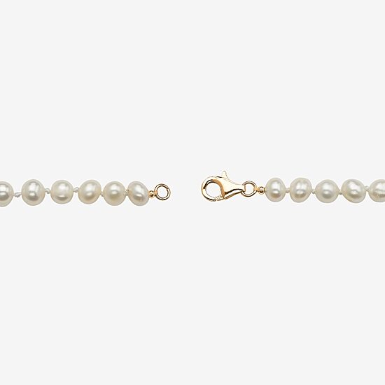 Womens White Cultured Freshwater Pearl 14K Gold Over Silver 3-pc. Jewelry Set