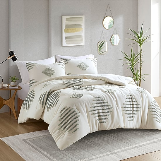 INK+IVY Tahli Cotton Blend 3-pc. Midweight Comforter Set
