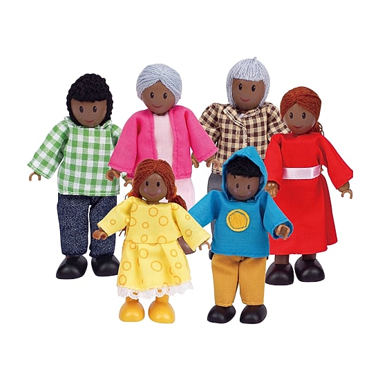 Hape Happy Doll Set: African American 6-pc. Doll
