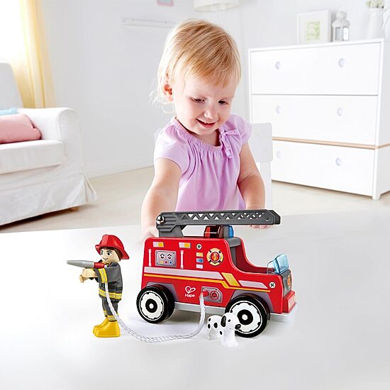 Hape Fire Truck Playset 3-pc. Toy Playset