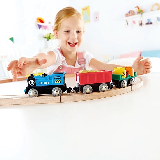 Hape Battery Powered Rolling-Stock Set Interactive Toy