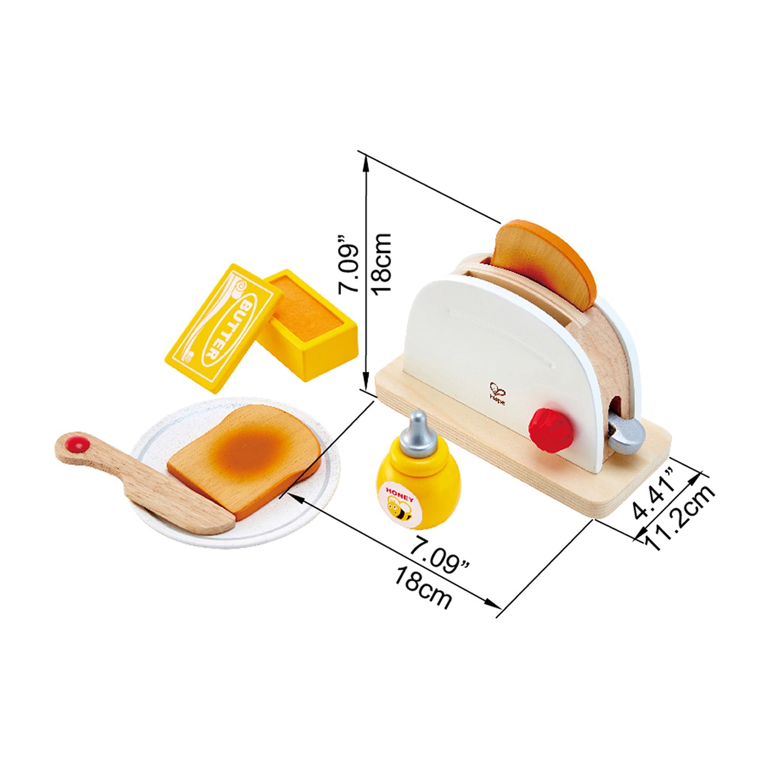 Hape Pop-Up Toaster Set - 7 Piece Play Kitchen