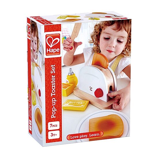 Hape Pop-Up Toaster Set - 7 Piece Play Kitchen