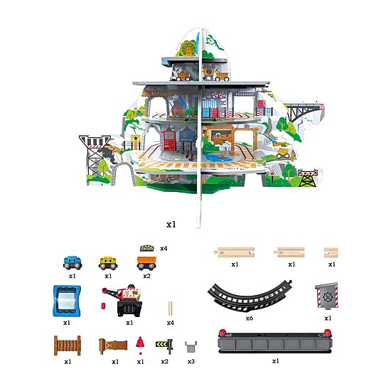 Hape Railway Mighty Mountain Mine Set Interactive Toy