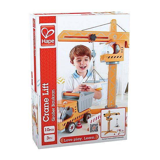 Hape Playscapes Crane Lift Playset Interactive Toy