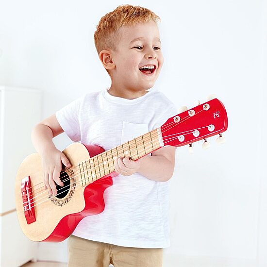 Hape First Musical Guitar: Red Flame Musical Instrument