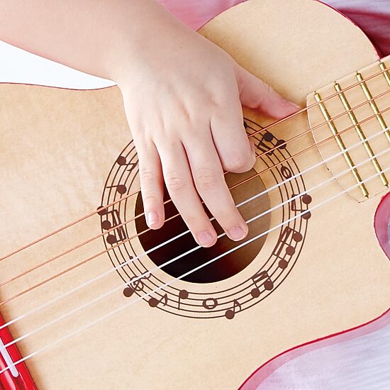 Hape First Musical Guitar: Red Flame Musical Instrument