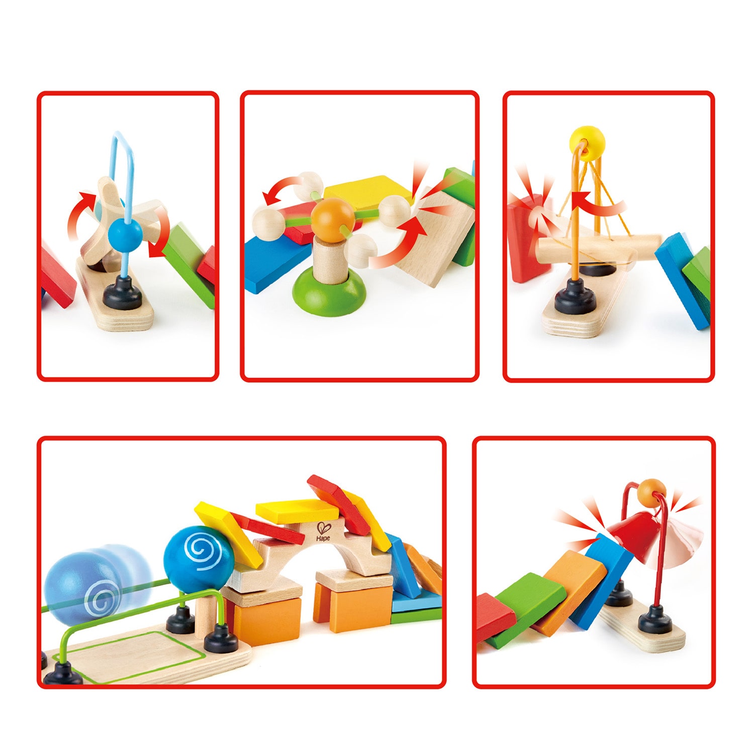 Hape Wooden Domino Ball Set: Dynamo Dominoes