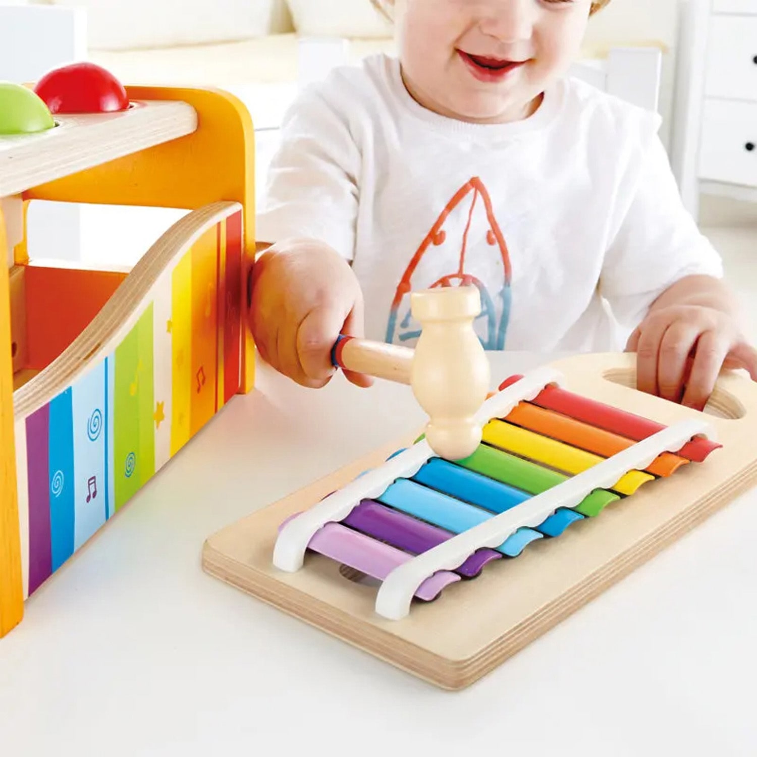 Hape Pound & Tap Bench With Xylophone Musical Instrument