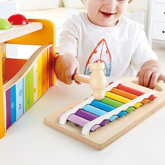 Hape Pound & Tap Bench With Xylophone Musical Instrument