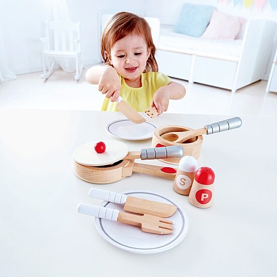 Hape Cook & Serve Set - 13 Piece Play Kitchen