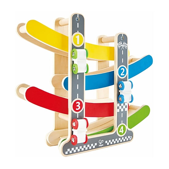 Hape Fast Flip Kids Wooden Racetrack Discovery Toy