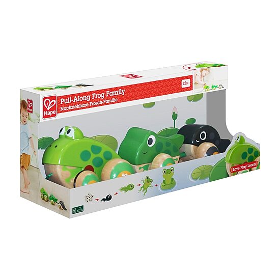 Hape Pull-Along Frog Family Discovery Toy