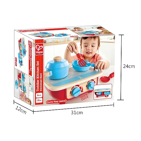 Hape Toddler Kitchen Set - 6 Piece Play Kitchen