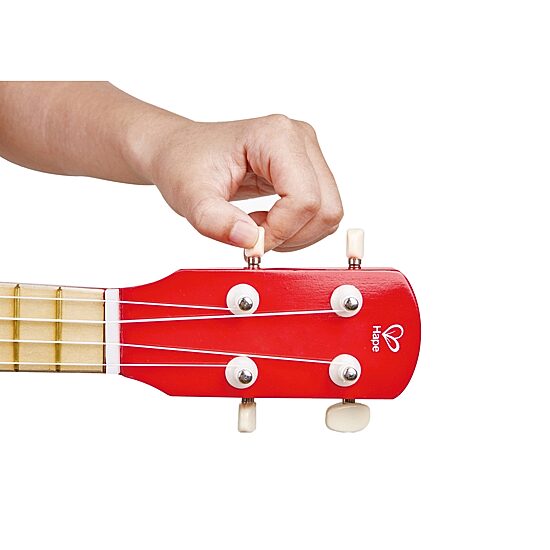 Hape Kids Wooden Toy Ukulele - Red Dot