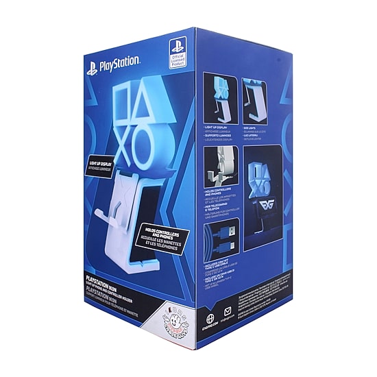Exquisite Gaming Cable Guys Led Ikons Playstation Logo - Charging Phone & Controller Holder 2-pc. Gaming Accessory