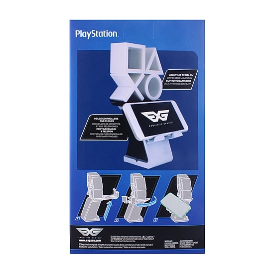 Exquisite Gaming Cable Guys Led Ikons Playstation Logo - Charging Phone & Controller Holder 2-pc. Gaming Accessory