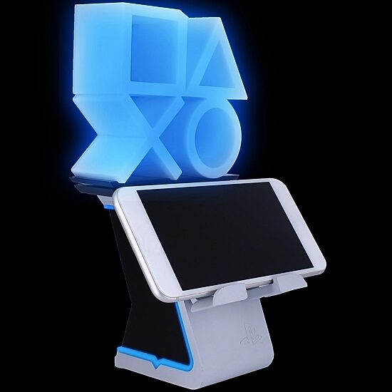 Exquisite Gaming Cable Guys Led Ikons Playstation Logo - Charging Phone & Controller Holder 2-pc. Gaming Accessory