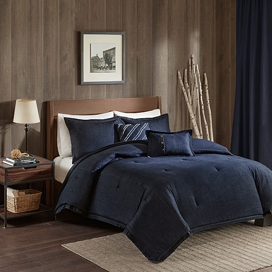 Woolrich Perry Cotton Oversized Denim Comforter Set