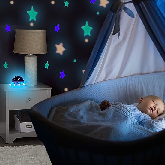 LINSAY® SL1KW Baby Smart Kids Toy Lamp Projector Universe LED Light Show Lullabies