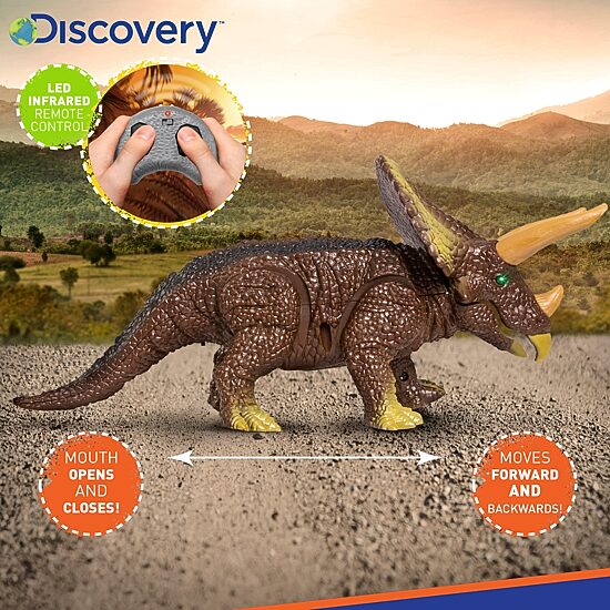 Discovery Kids RC Triceratops LED Infrared Remote Control Toy