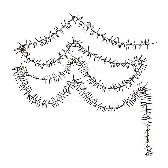 Kurt Adler 2000-Light 65-Foot Cluster Garland with Classic White LED  Lights
