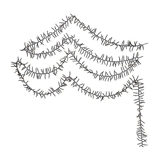 Kurt Adler 2000-Light 65-Foot Cluster Garland with Warm White LED Lights