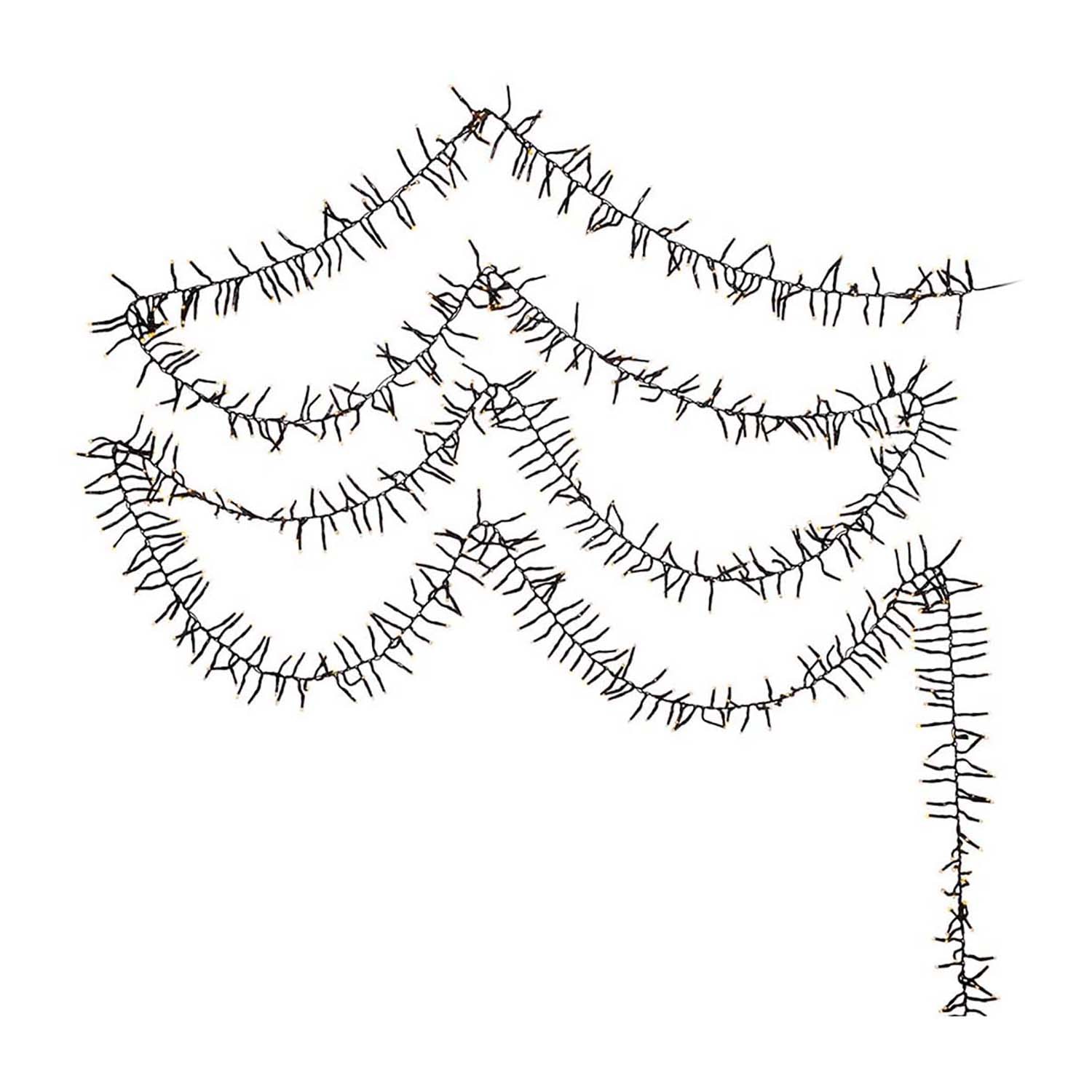 Kurt Adler 3000-Light 98-Foot Cluster Garland with Classic White LED Lights