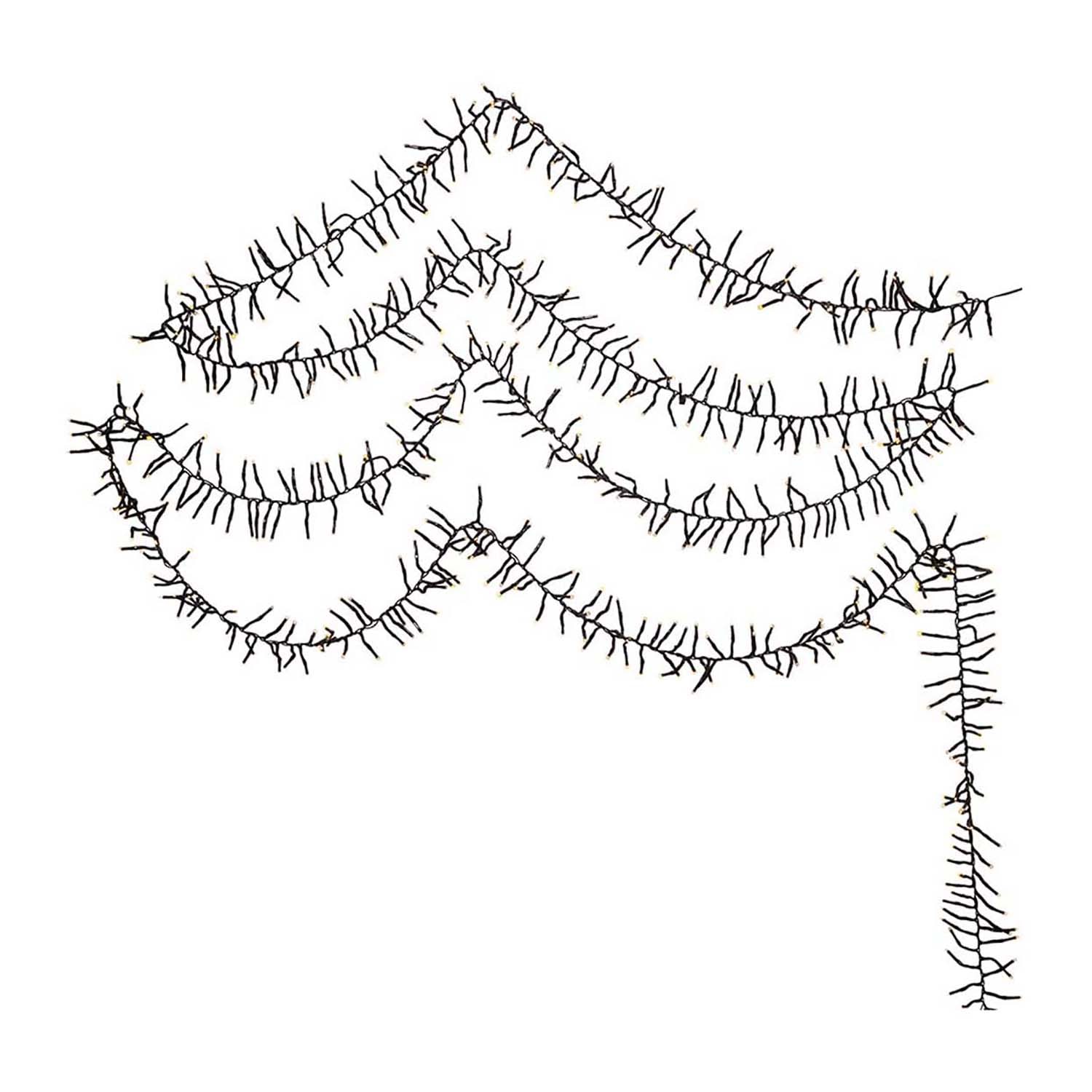 Kurt Adler 3000-Light 98-Foot Cluster Garland with Warm White LED Lights