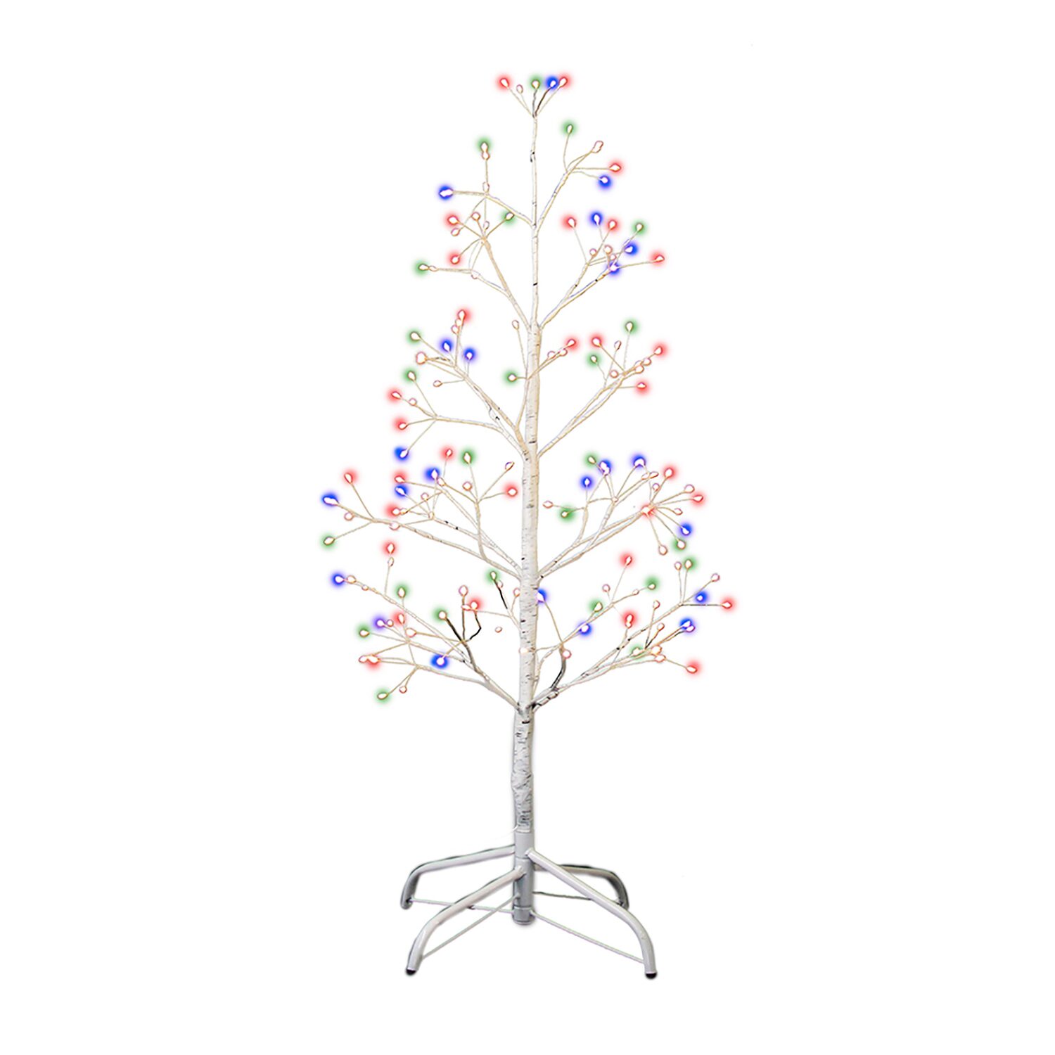 Kurt Adler -Foot White Birch Twig Tree with Multi-Color 8-Function Lights