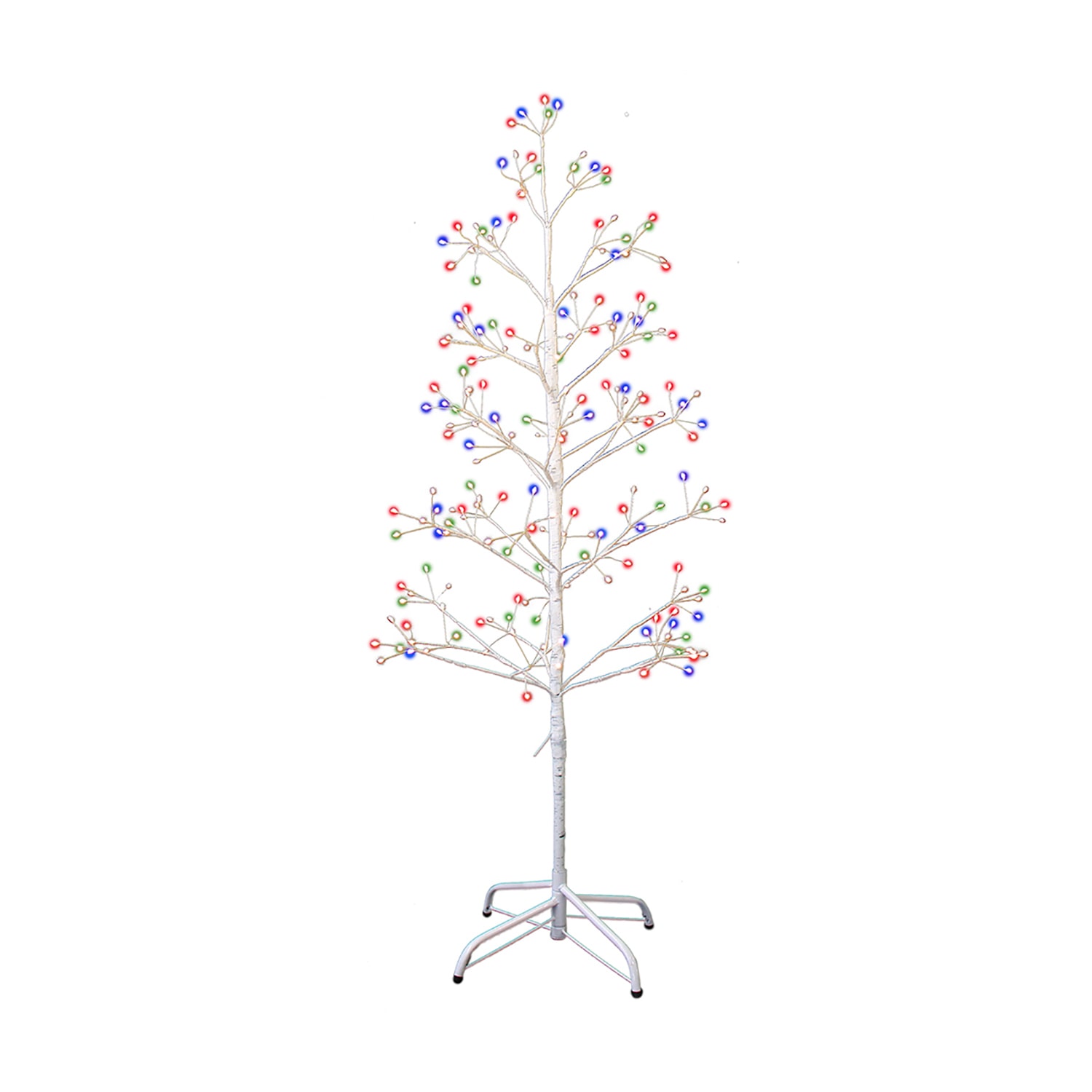 Kurt Adler 4-Foot White Birch Twig Tree with Multi-Color 8-Function Lights